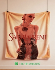 Yves Saint Laurent Throw Blankets